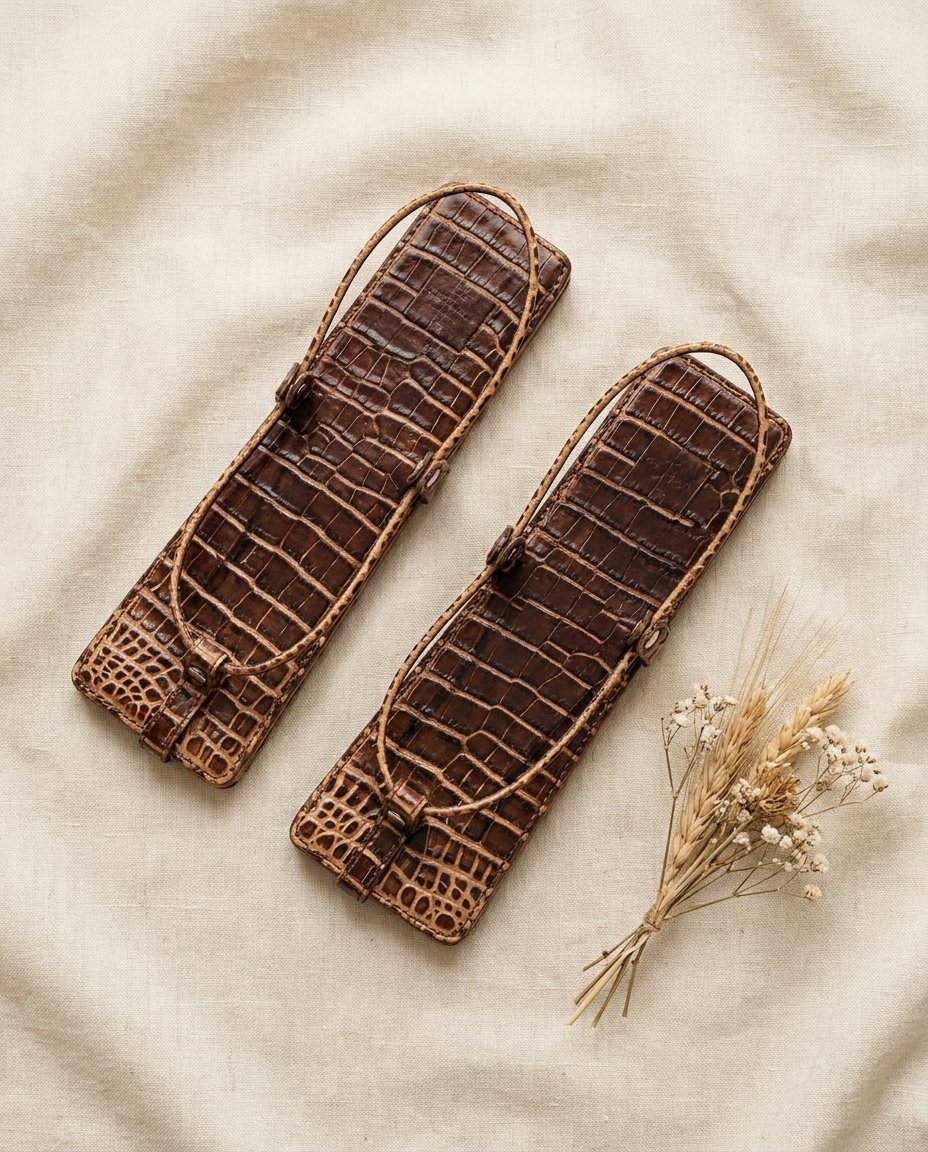 Tuck sandals flat lay